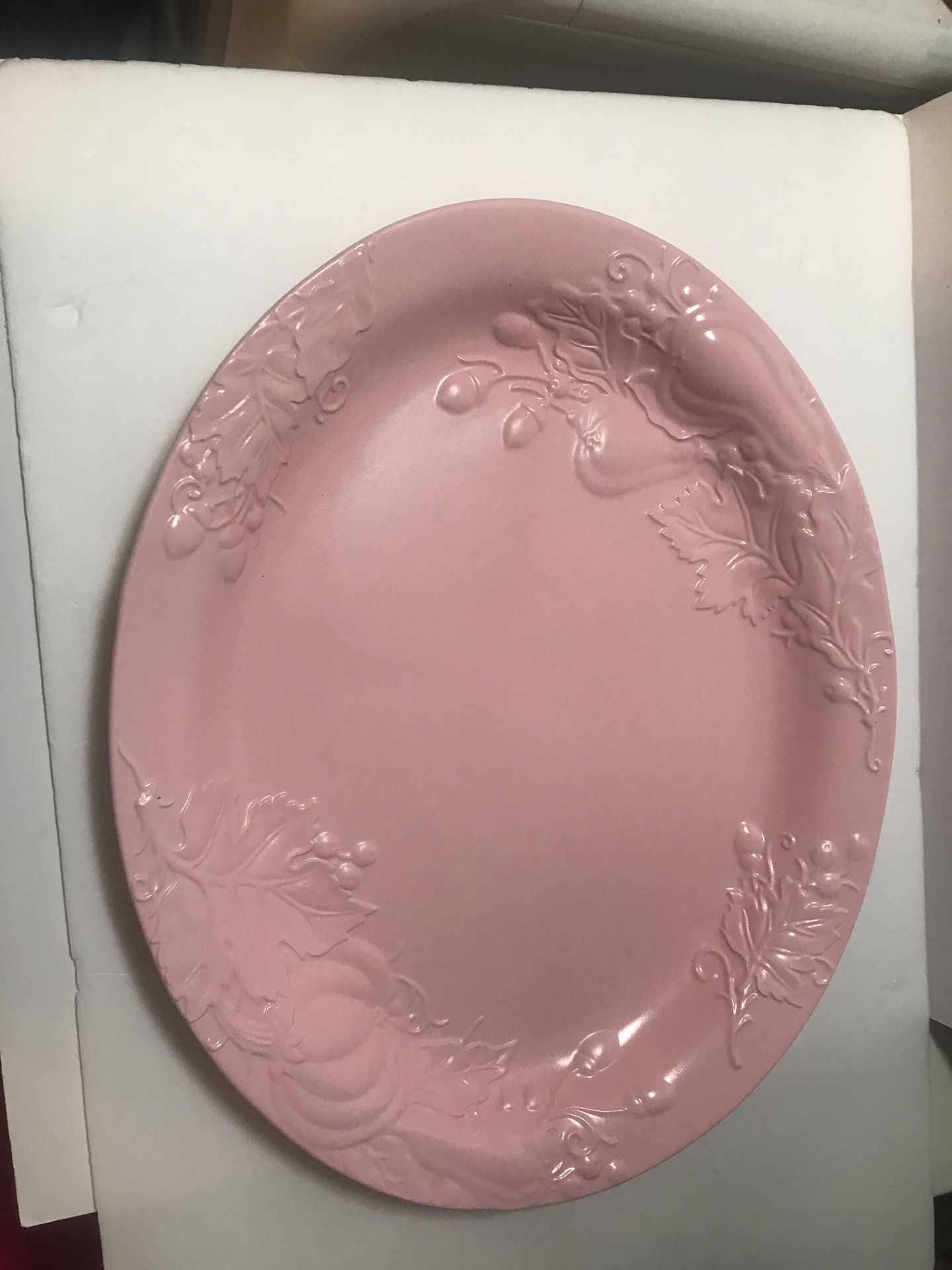 Vintage Pink Serving Dish Huge 20 inches! Perfect for Any tasting event! $85 OBO