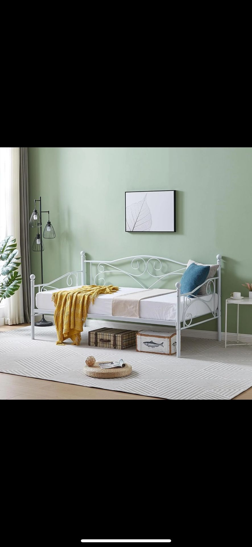White Wire Twin Bed Frame