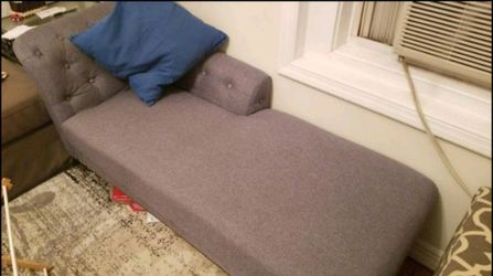 Small Gray Chaise Lounge Couch