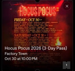 Factory Town Hocus Pocus 2026