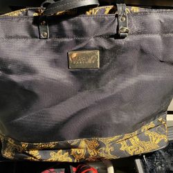 Versace Black An Gold Tote Bag