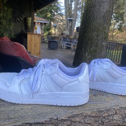 Men’s Size 10 White Adidas Shoes