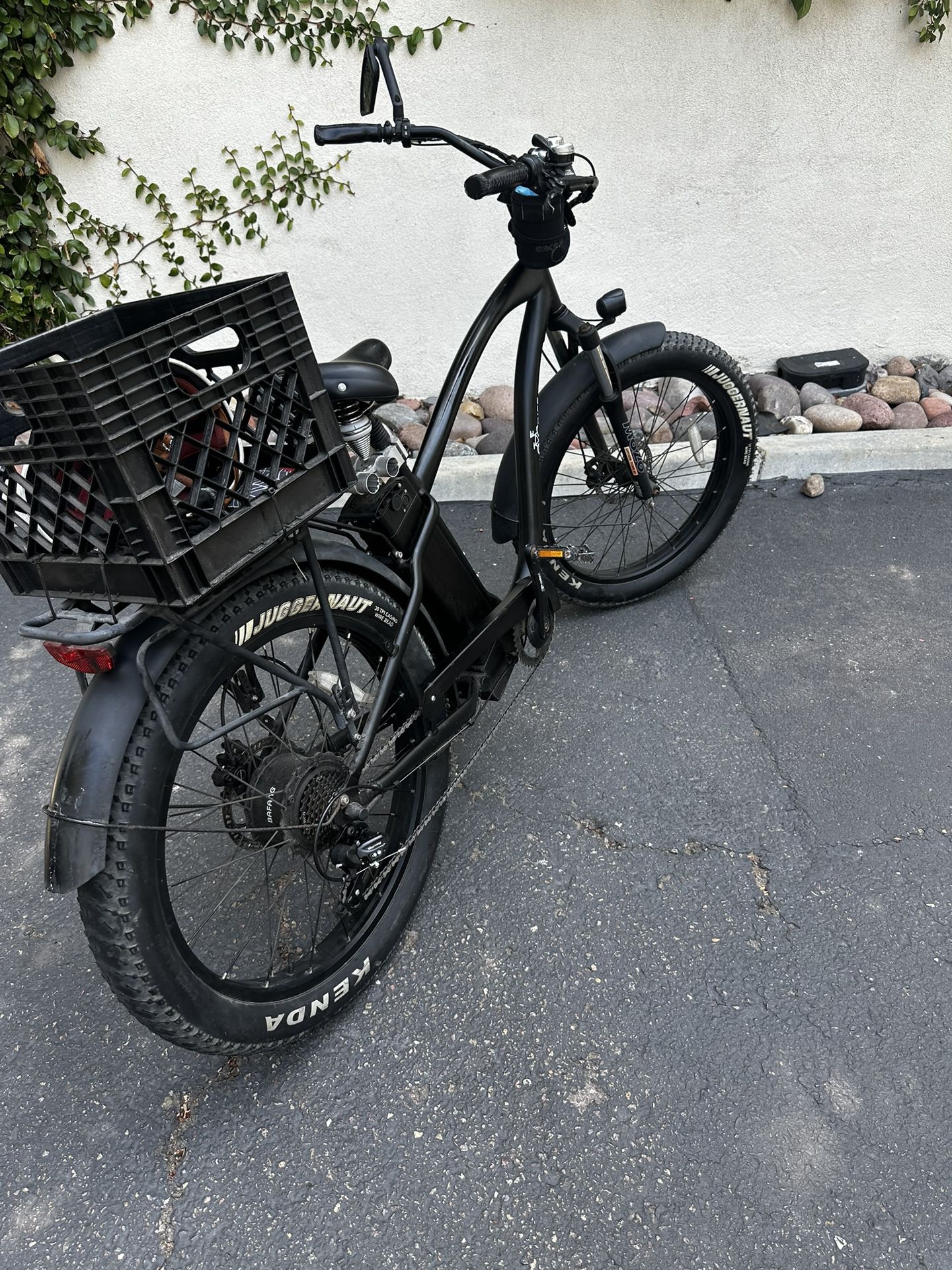Black Griff E Bike Beach Cruiser Style Grand View Model