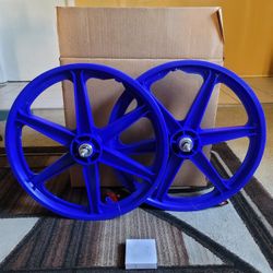 NEW Bicycle Bmx Mag Wheels 20" Blue