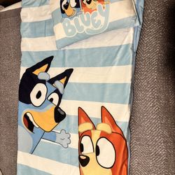 Bluey Sleeping Bag With Pillow 