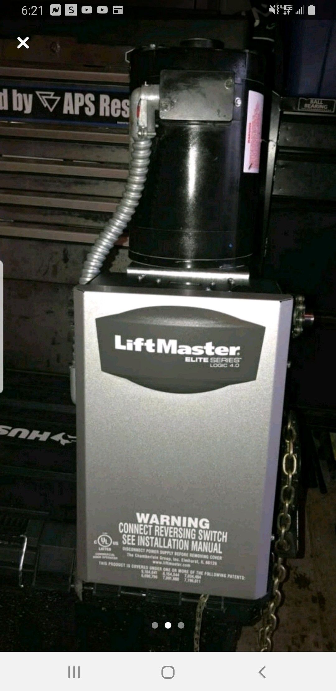 Lift master operator garage door