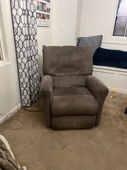 Brown Fabric Recliner Chair