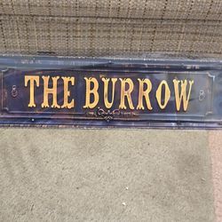 Harry Potter The Burrow Sign Tin Easy To Hang 16" X 4"