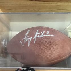 Signed football by Troy Aikman