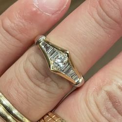 18K Yellow Gold Diamond Statement Ring