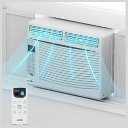 mollie 6000 BTU Window Air Conditioner, ac window unit with Washable Filter, Remote, Dehumidifier, Fan, Cools Up to 250 Square Feet, 115V/60Hz