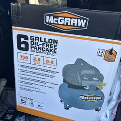 Air Compressor - 6 Gallon Oil-free - Pancake - 150 PSI 