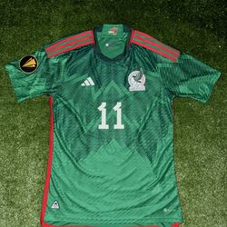 2022 Authentic Mexico Home Kit Santiago Giménez Size Medium