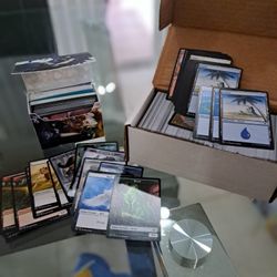 Assorted MAGIC THE GATHERING Tokens And Land Cards