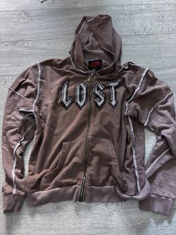 Lost Intricacy Brown Zip Up