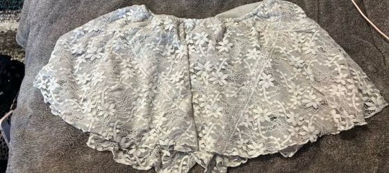 Celebrity pink, white skirt, size M