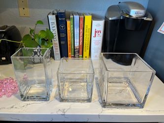 Heavy glass vases