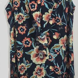 Women Sleeveless Floral Blouse