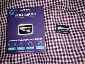 PSP Memory Stick Pro Duo Card & Adapter