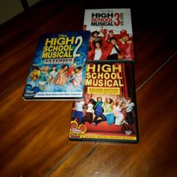 DVD HIGHSCHOOL MUSICAL  #2 #3 ,AND  A SPECIAL EDITION.