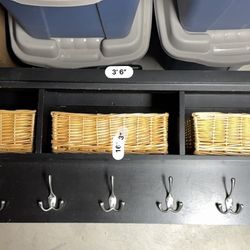 Wall Organizer With baskets & Hanger Hooks