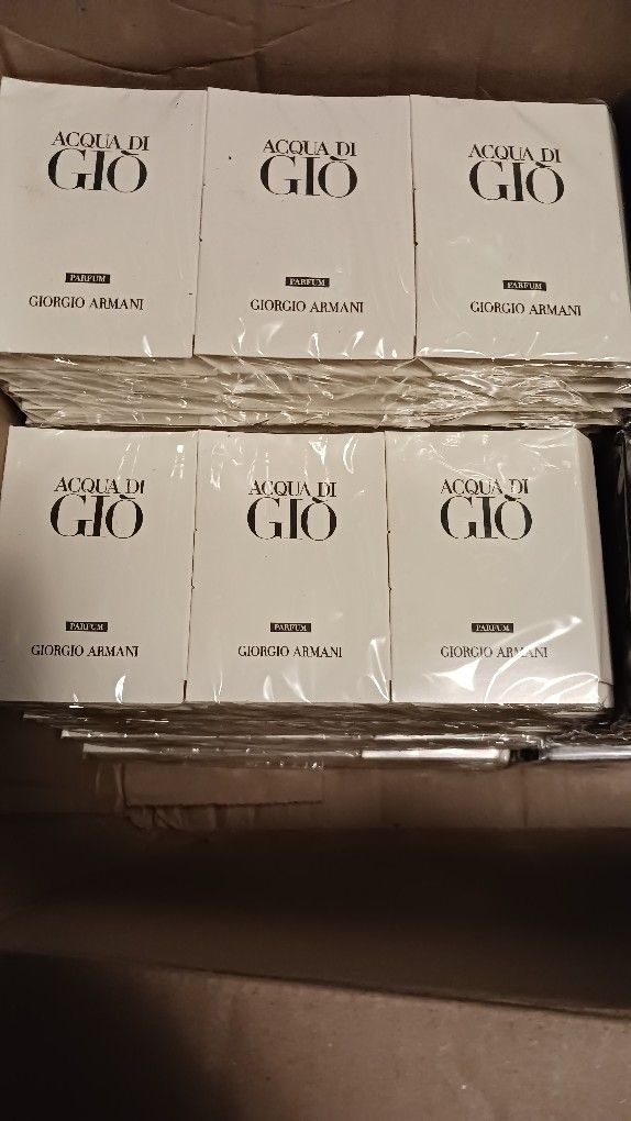 Acqua Di Gio Parfum and Armani Code Parfum Sample Packs of 12