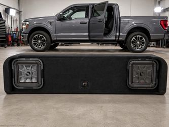 Kicker 51KFDL7T102 L7T Custom Subwoofer Enclosure with two 10" Speakers fits 2025 Ford F-150 Pickup SuperCrew Cab Trucks 2000 Watts