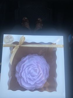 Large Peony Flower Candle