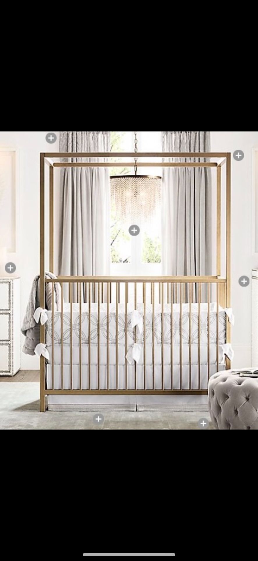 Stunning Brass Restoration Hardware Crib