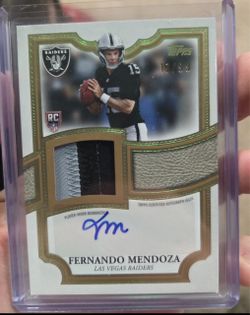 Fernando Mendoza Topps RC Auto Patch Card 17/99