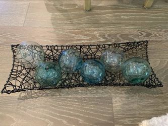 6 Glass Decorative Globes