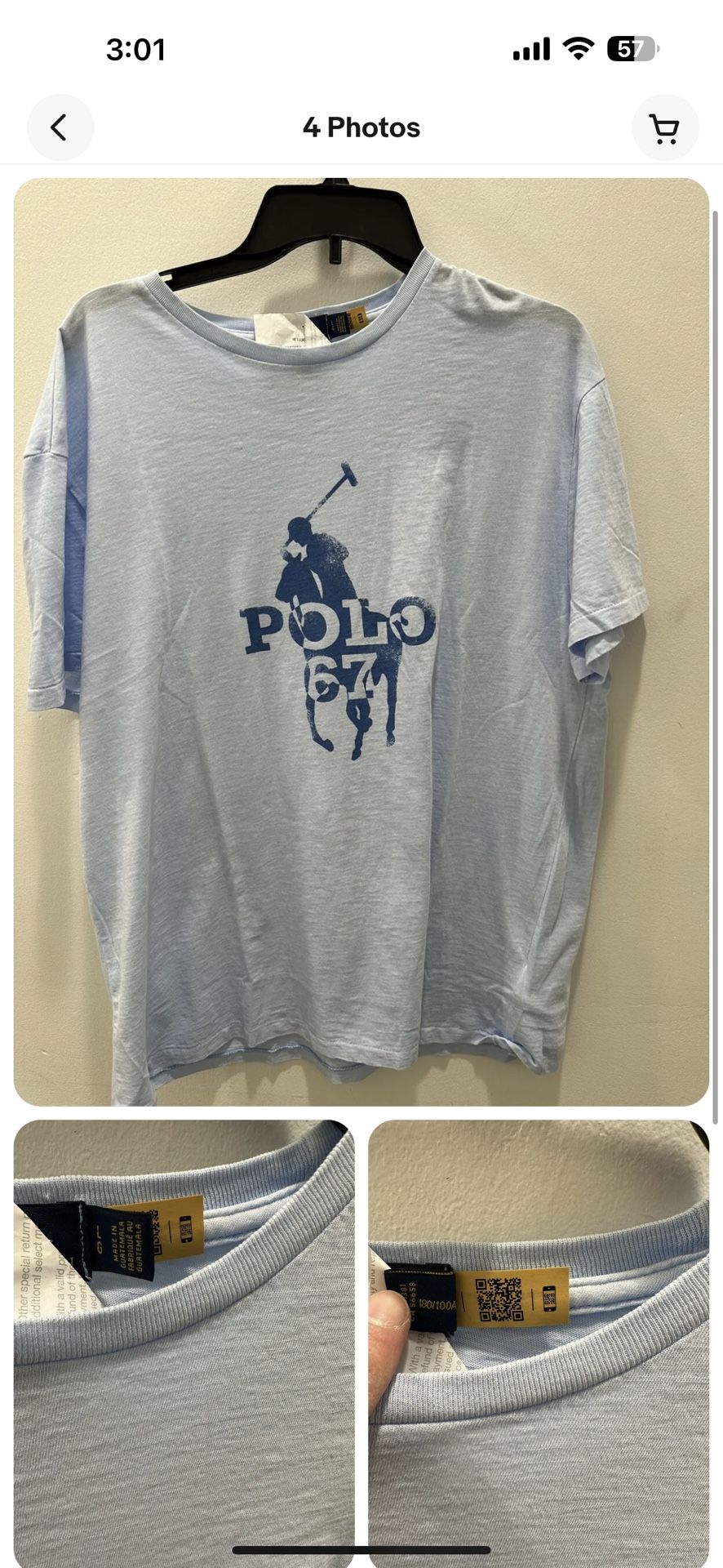 polo ralph lauren t shirt L print NWT