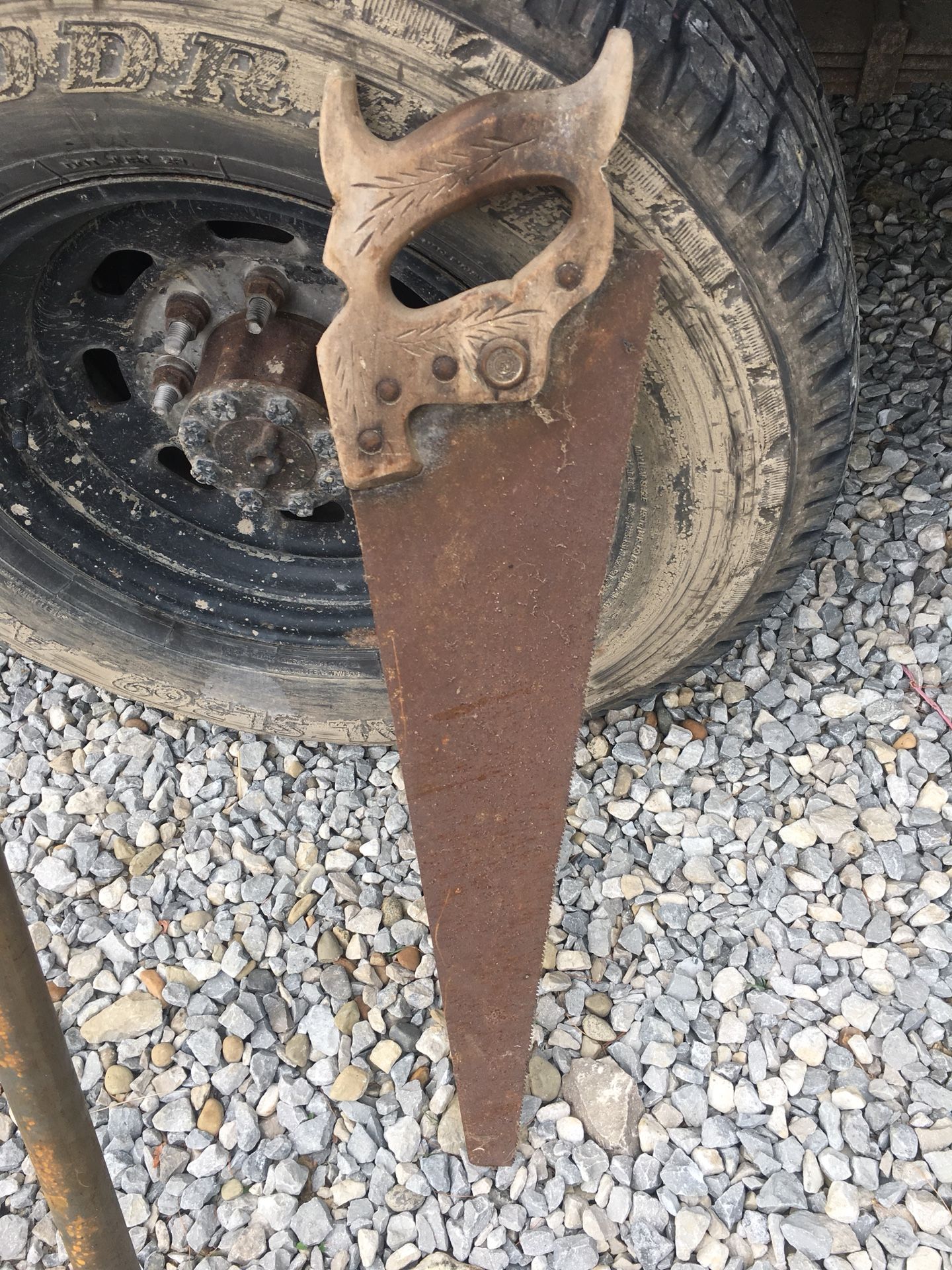 Engraved antique saw