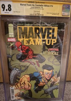 Marvels Team Up #14 Spider-Man Meets Invincible 9.8 CGC Signed Ryan Ottley