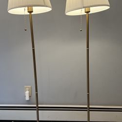 Floor Lamps Set of 2, 61” Tall Bronze Gold 