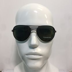 NIB Ermenegildo Zegna SZ3207 627 Gunmetal Men’s Green Sunglasses 