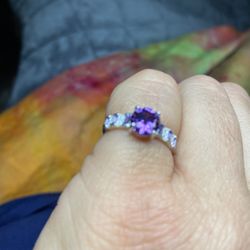 Amethyst Silver Ring 💍 Bling 💍 Bling 