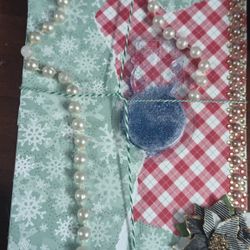 Medium Sized Christmas Holiday Themed Custom Made Glitter Snowman Journal