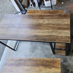 Table And Two Benches 