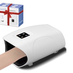 (101010-13) Hand Massager with Heat and Compression, Cordless Electric Hand held Massager for Arthritis and Carpal Tunnel, Gifts for Men and Women