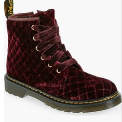 Toddlers Dr Martens Quilted Velvet Boots 