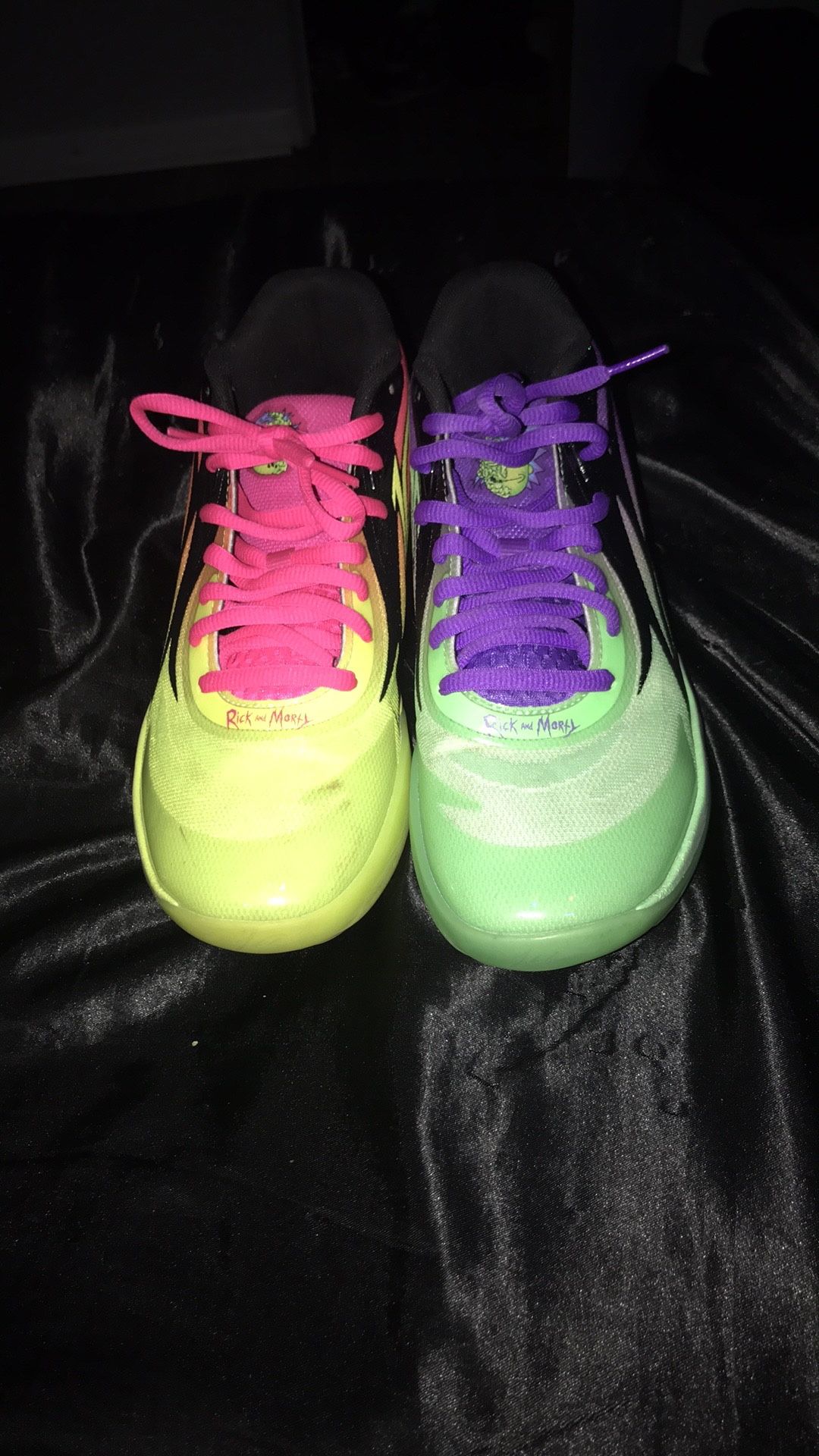 Lamelo Ball Puma, 7.5 (Purple And Pink Rick And Morty Shoe)