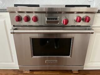 Wolf 36" Stainless Steel Dual Fuel Gas Stove