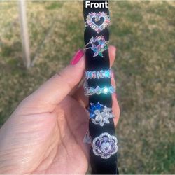 Anillos Oro Laminado Blanco  $7 C/U SIZE 5 