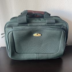 Ricardo Beverly Hills Travel Bag Big Sur Green Carry on Luggage 16" Case Vintage