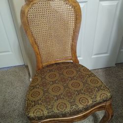 Beautiful Pecan Cane Back Chair