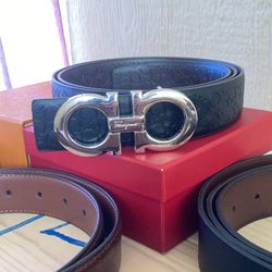 Feragamo Belt, Color/black/size 38