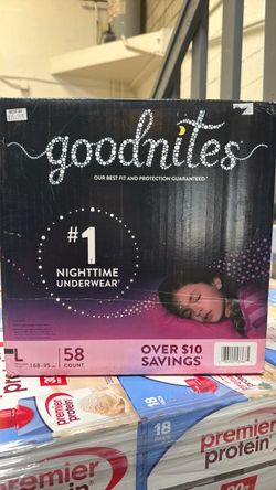 Goodnites Nighttime Underwear Size L 58 Count