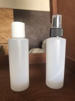 Empty Plastic Bottles 2 oz , 4 oz , 8oz with White Flip Cap lotion/spray
