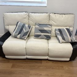 Black And White Leather Couch 